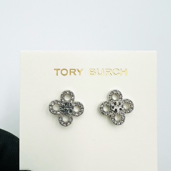 Tory Burch Jewelry - Tory Burch Britten Pave Stud Earrings NWOT